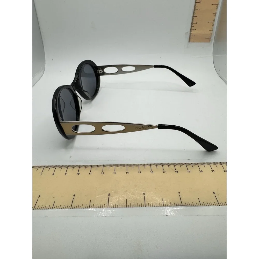 Vintage Fiorucci Black Steampunk Oversized Sunglasses